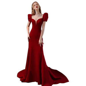 Women's Fashionable Banquet Satin Dress