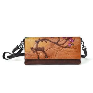 retro embossing clutch handbag