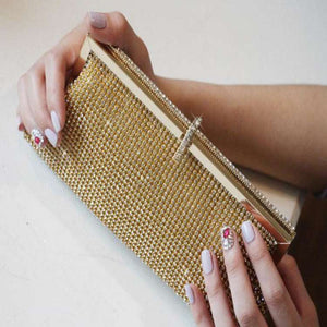 Rhinestone bridal clutch bag