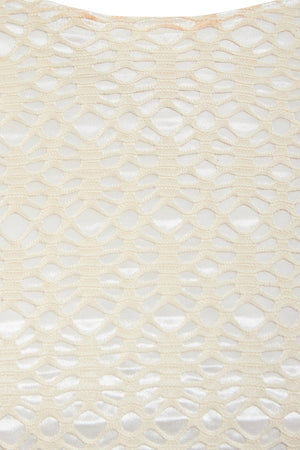 Ivory lace backless Sarvin dress with elegant feminine silhouette