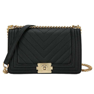 Modern structured messenger handbag with diamond chain strap ideal for parties and stylish daily outfits