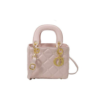 Stylish diamond embroidery polyester shoulder bag featuring intricate threadwork and a chic lightweight design