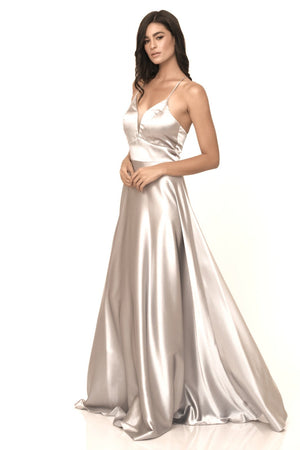 Arista Satin Evening Dress φορέματα βραδινά-0