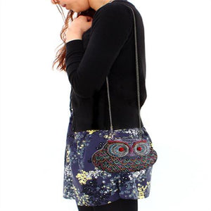 LO2368 - Ruthenium White Metal Clutch with Top Grade Crystal in Multi Color-4