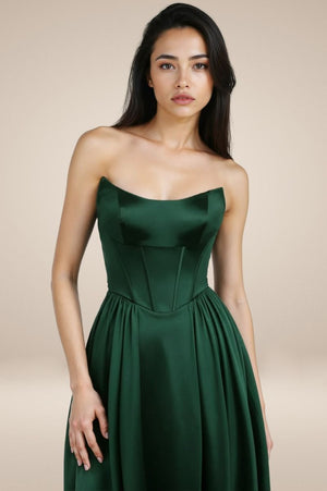 Sweetheart neckline Satin A-line dress