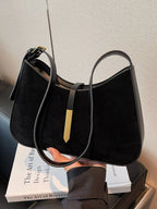Minimalist Suede Shoulder Bag
