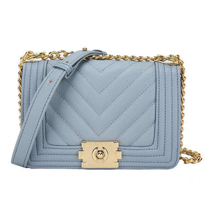 Modern structured messenger handbag with diamond chain strap ideal for parties and stylish daily outfits