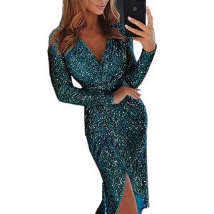 Elegant bronzing bodycon dress for women with sleek fit and shimmering polyester fabric