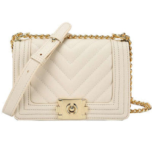 Modern structured messenger handbag with diamond chain strap ideal for parties and stylish daily outfits