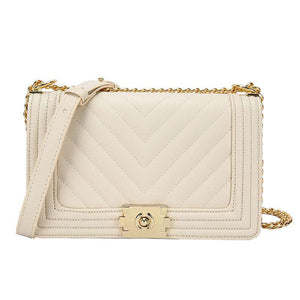 Modern structured messenger handbag with diamond chain strap ideal for parties and stylish daily outfits