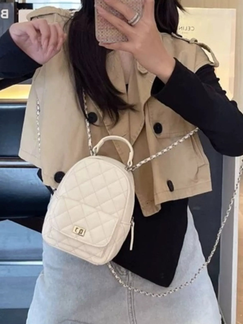 Quilted Leather Mini Bag