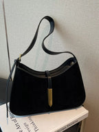 Minimalist Suede Shoulder Bag