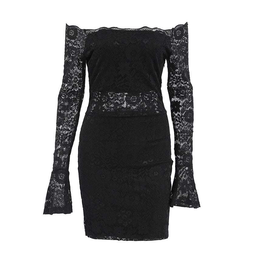 Cinched waist lace bodycon dress
