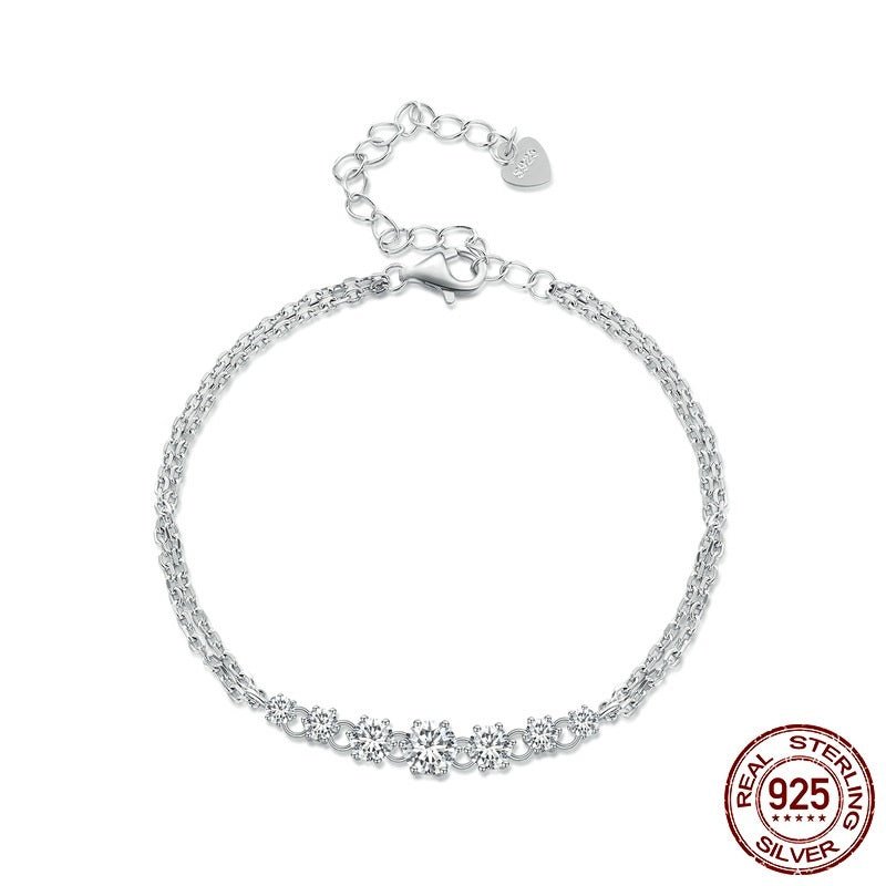 S925 S.S. Double-Layer Bracelet Ornament | Elegant Accessories
