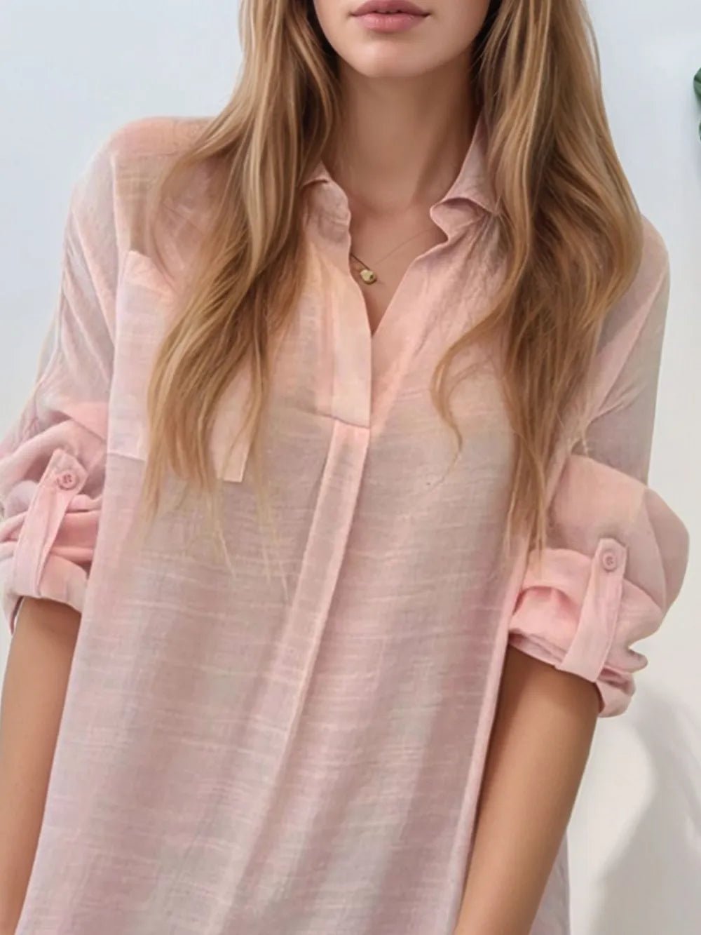Relaxed mini shirt dress with pockets