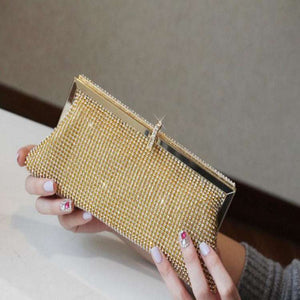 Rhinestone bridal clutch bag