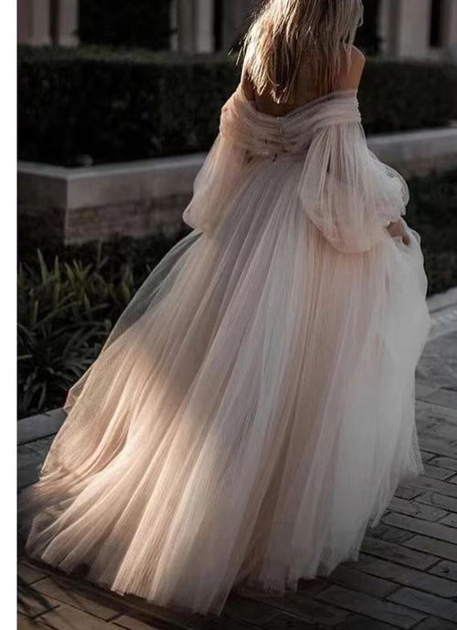Celestine Off-Shoulder Gown