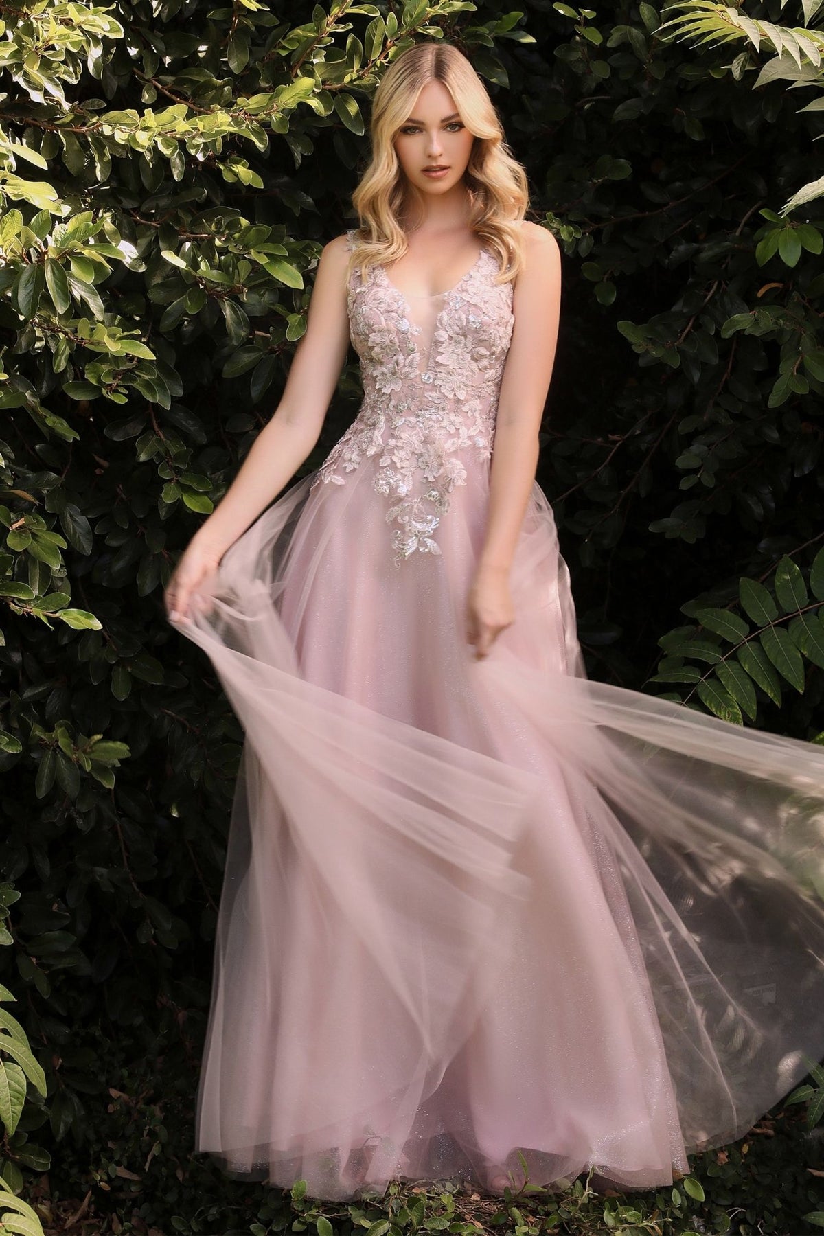A-line curve princess dress with elegant flared skirt and fitted bodice for formal occasions