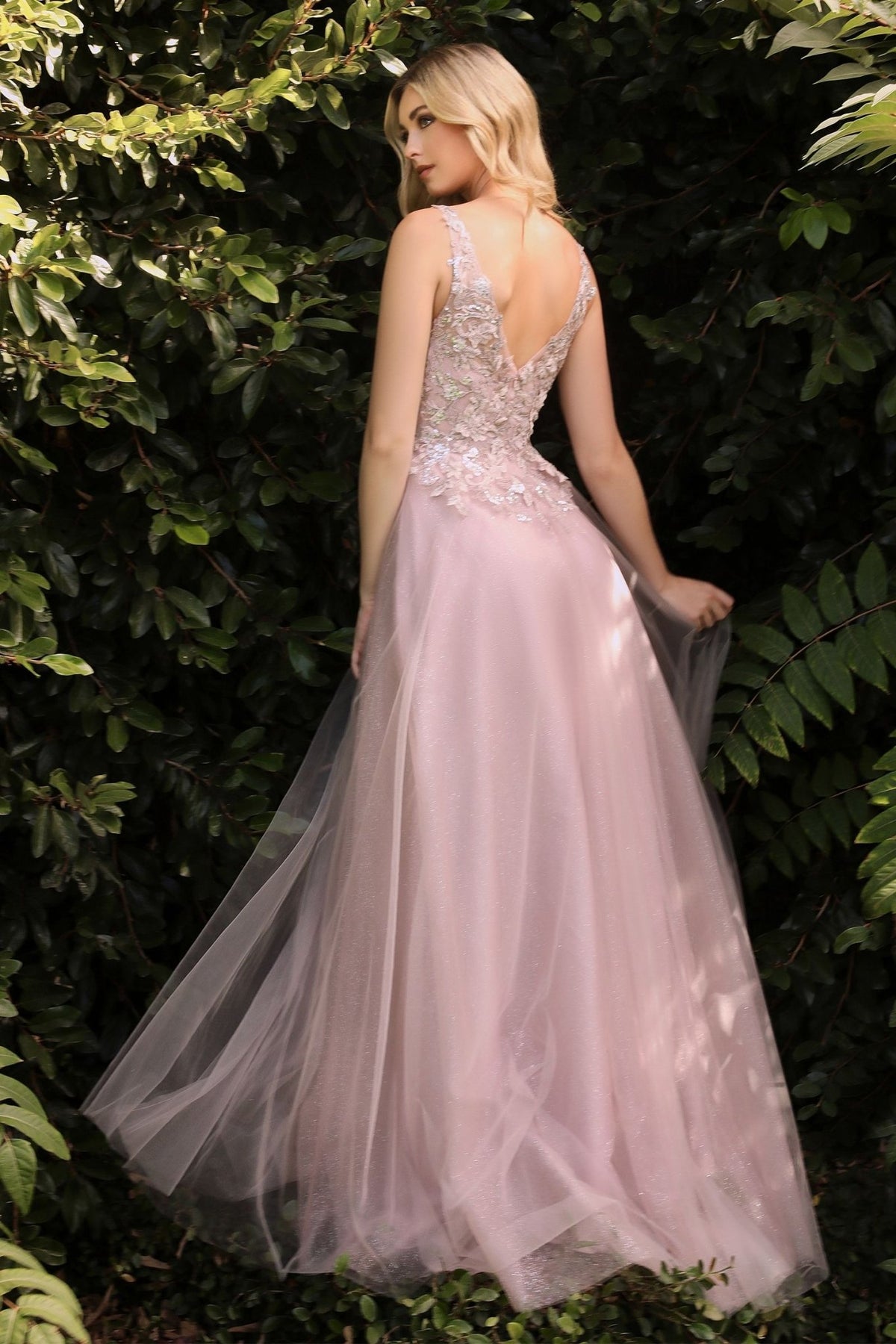 A-line curve princess dress with elegant flared skirt and fitted bodice for formal occasions