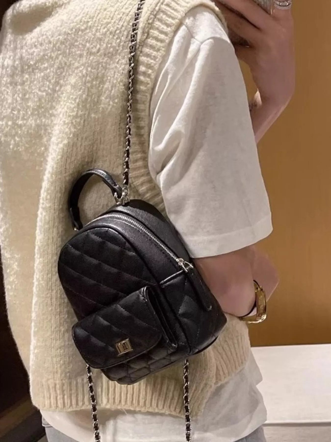 Quilted Leather Mini Bag