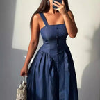 Celestine Satin Midi Dress