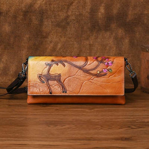 retro embossing clutch handbag