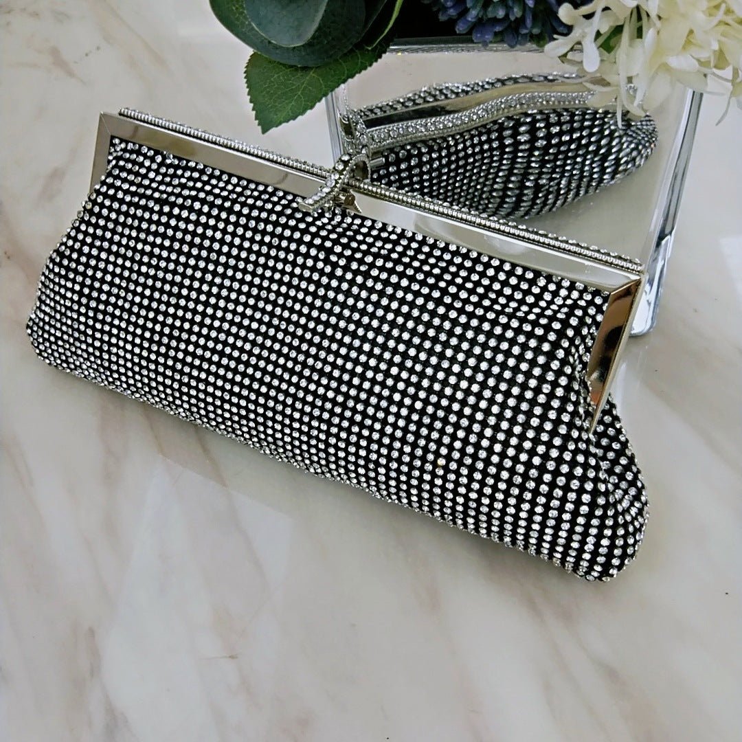 Rhinestone bridal clutch bag