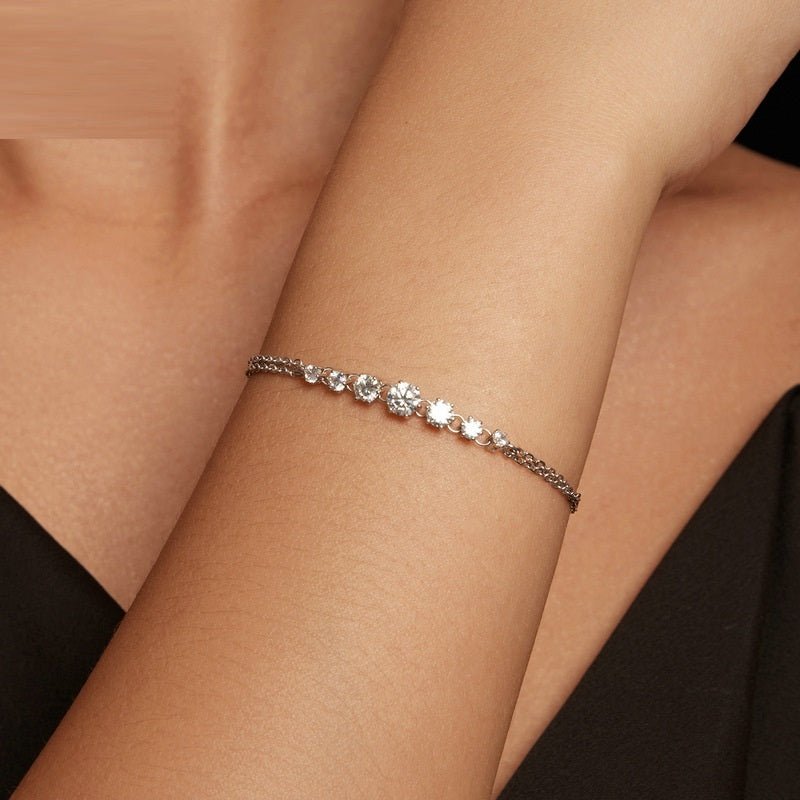 S925 S.S. Double-Layer Bracelet Ornament | Elegant Accessories