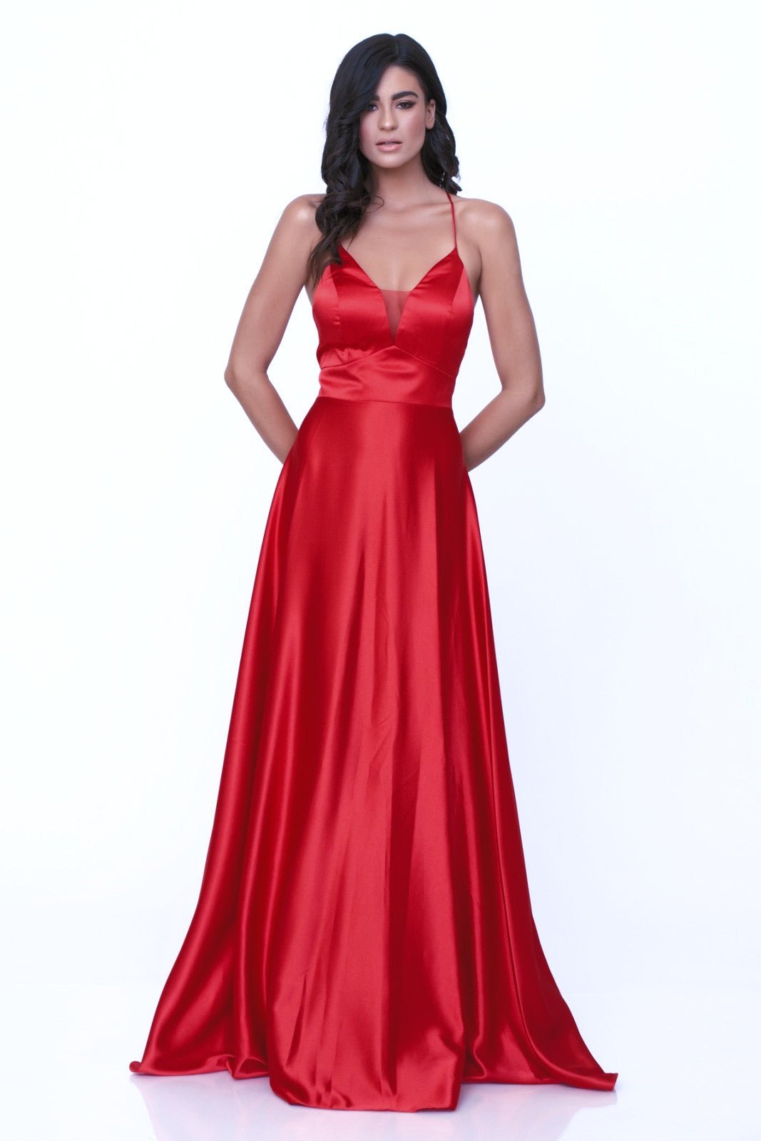 Arista  Satin Evening Dress φορέματα βραδινά-3