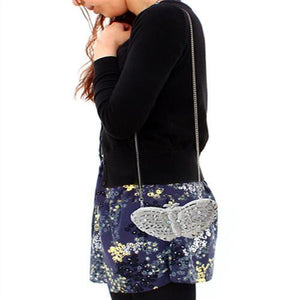 LO2366 - Imitation Rhodium White Metal Clutch with Top Grade Crystal  in White-4